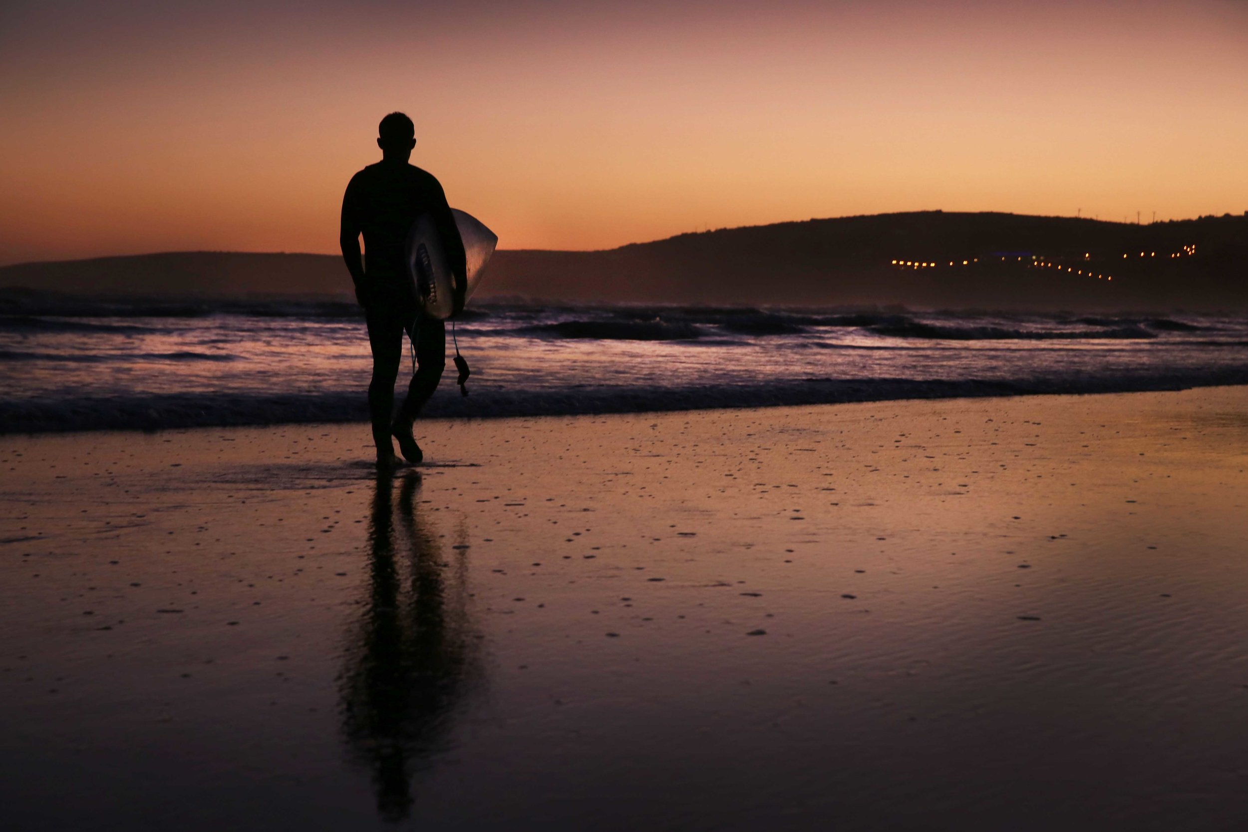  A surfer on Inchydoney Beach in Co Cork 