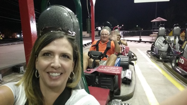After miniature Golf, several participants decided to hit the go carts to wind down1