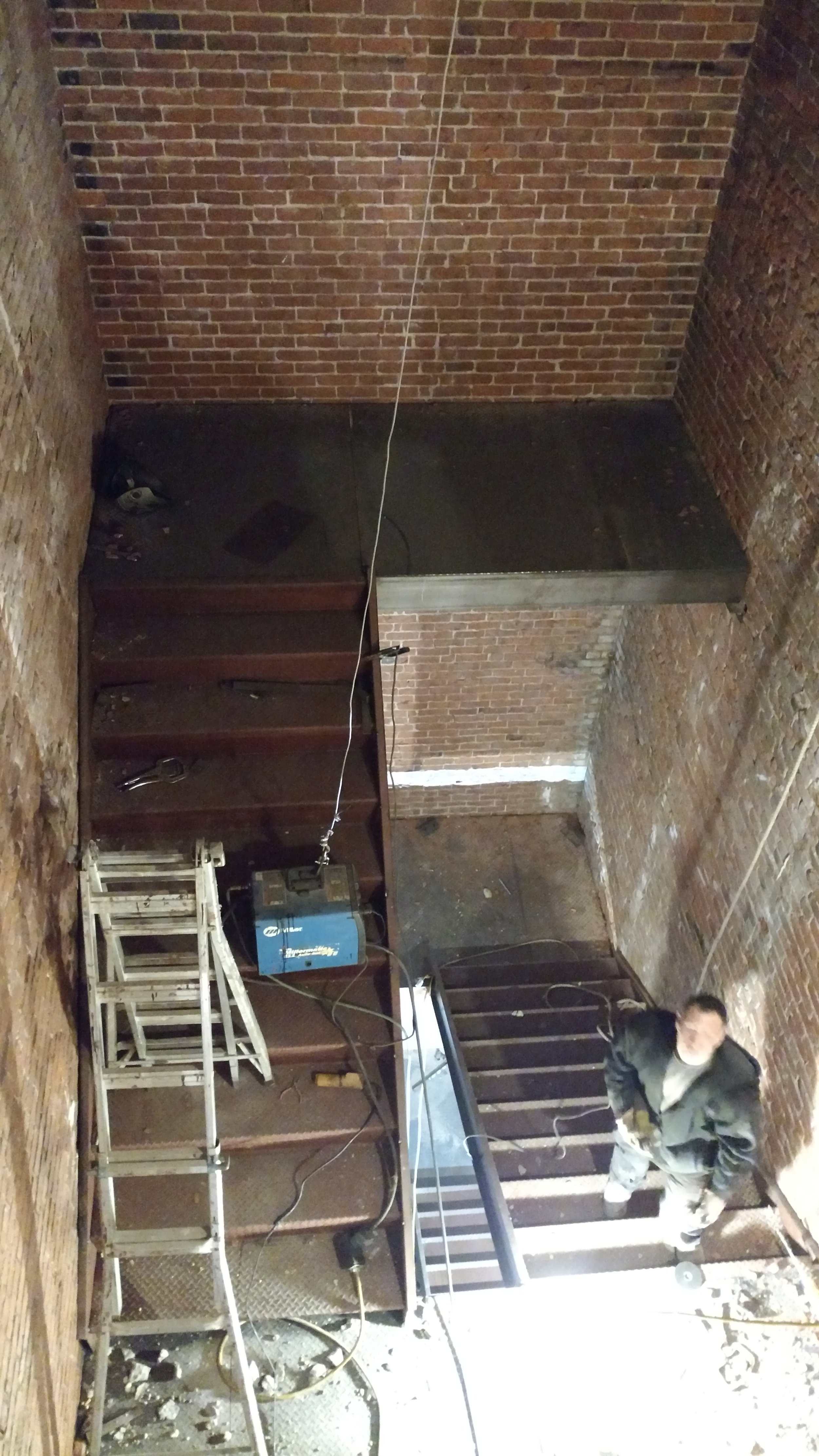  North staircase, one of two staircases being built 