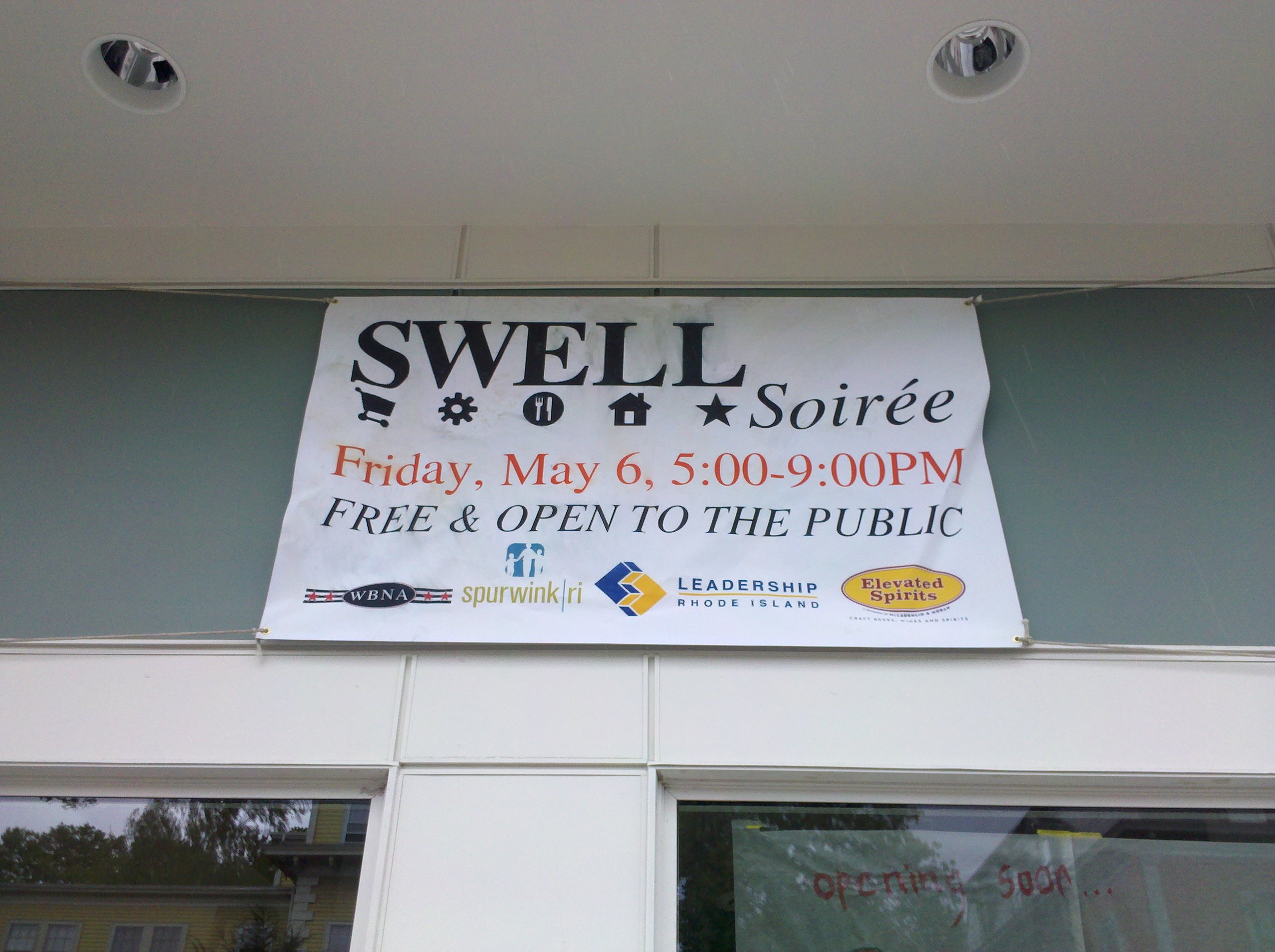  A SWELL (Shop, Work, Eat, Live &amp; Learn locally) Soirée in the new space, May 2011 