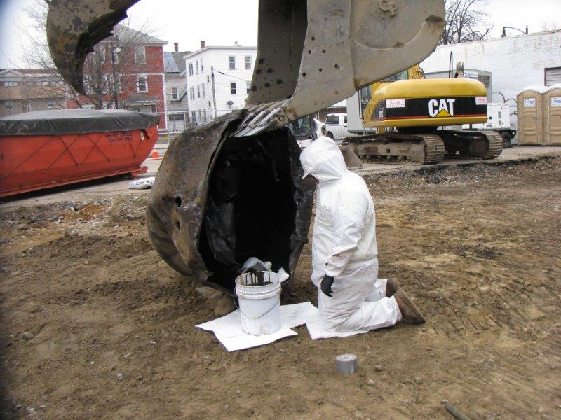  Underground gas tank is removed and drained, 2016 