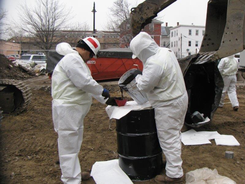  Underground gas tank is removed and drained, 2016 