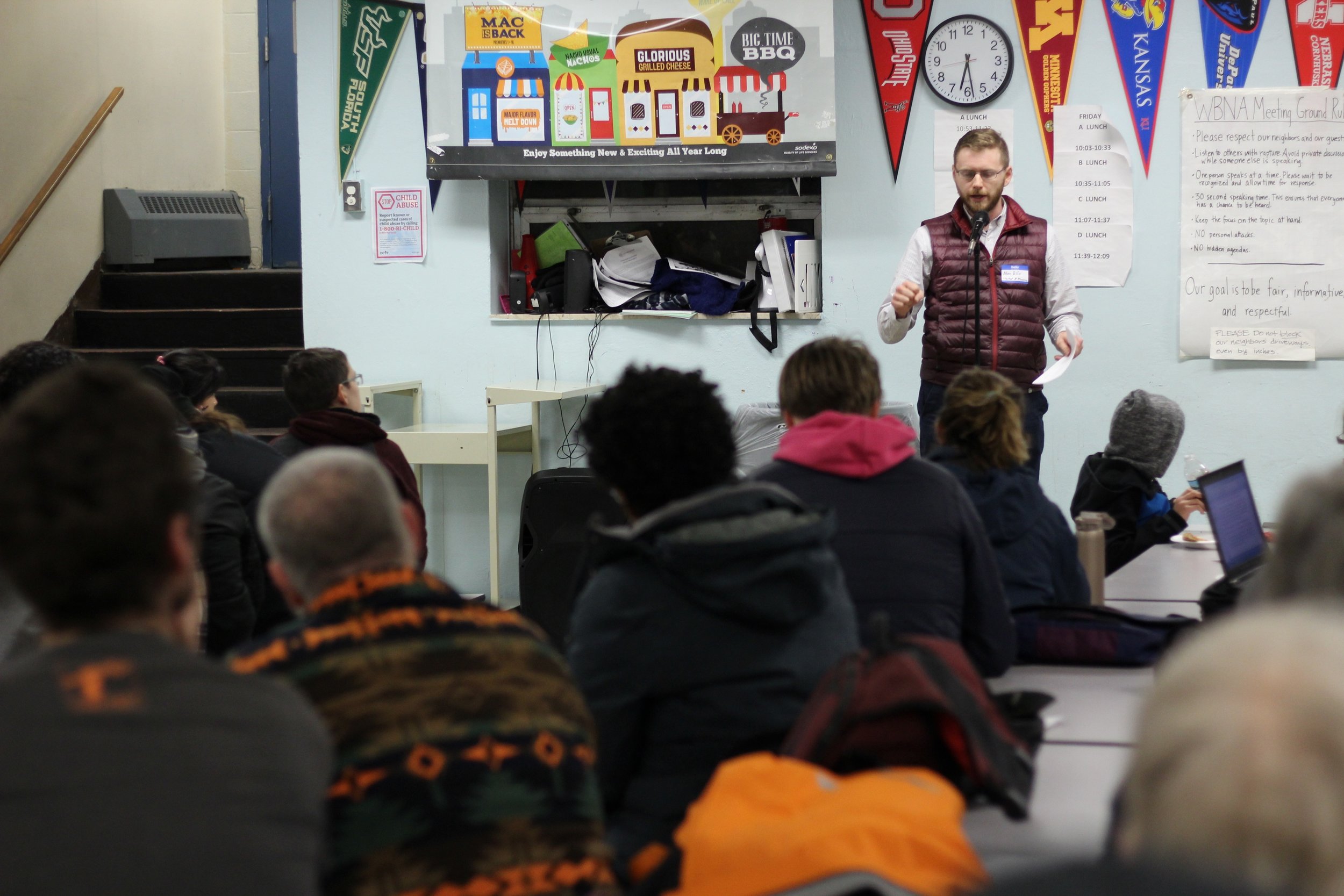  Alex Ellis, city planner with the Providence Department of Planning &amp; Development, presents the city's new Bike Share System 