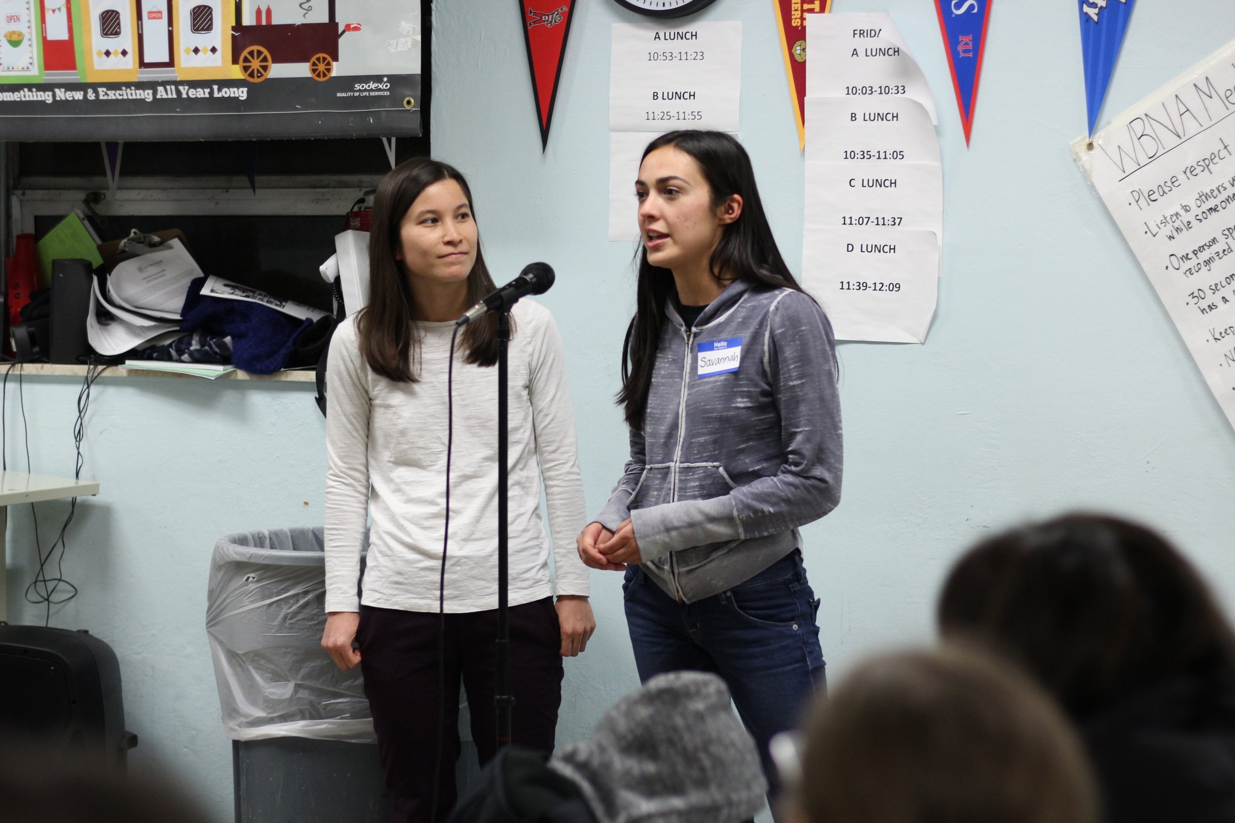  Emily and Savannah of the Green Initiatives Committee 