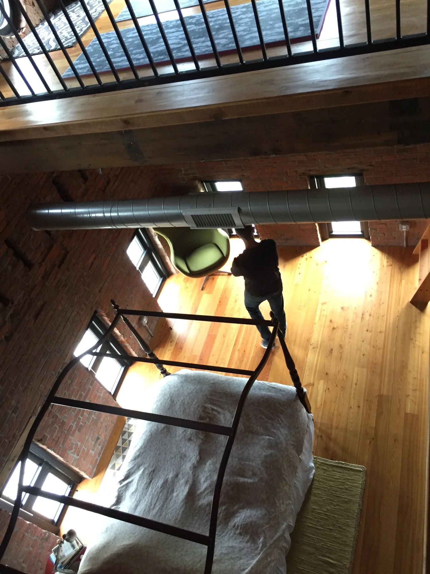 30 foot ceilings and a loft inside the steeple of this former Victorian church building Photo by Barbra Revill