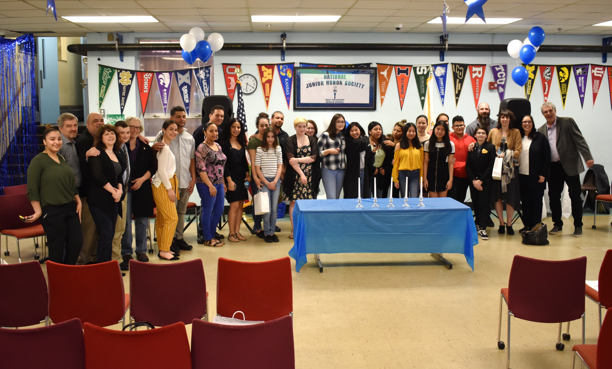  Proud students and families at West Broadway Middle School’s first NJHS Induction Ceremony 