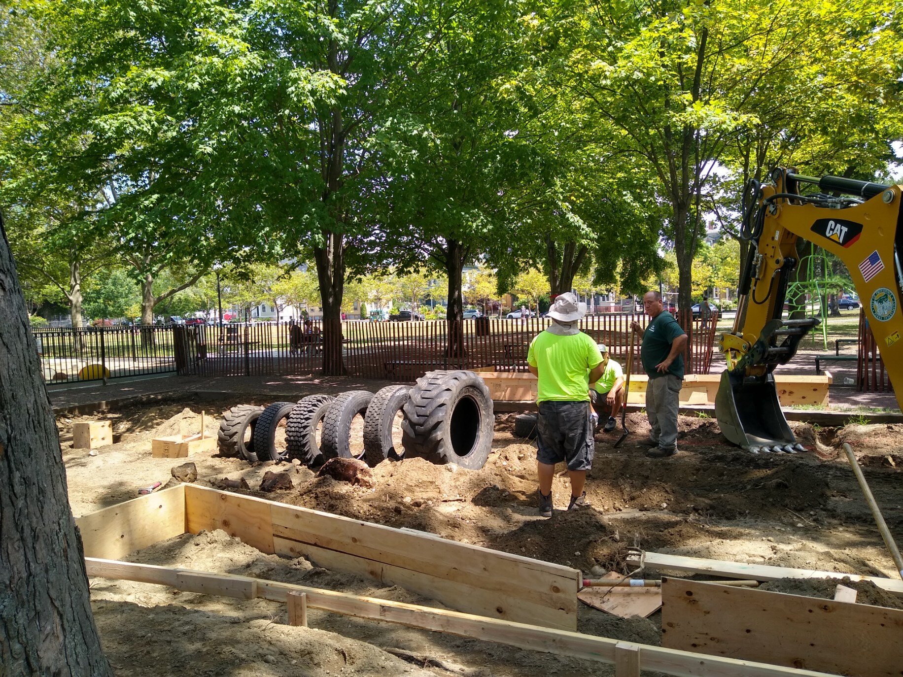  Providence Parks Department staff install Dex the Dragon, a custom-designed play structure for our park! 
