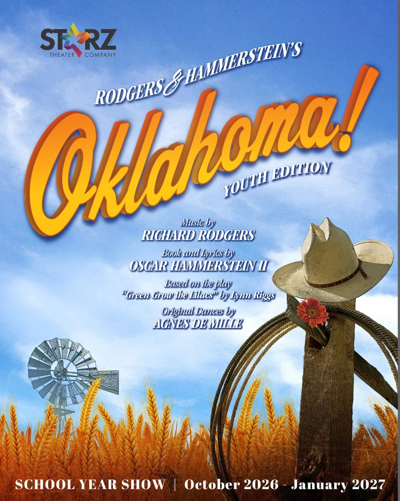 🌾 AUDITIONS ARE ALMOST HERE! 🌾
Audition sign-ups for Oklahoma! (Youth Edition) open TOMORROW at 8:00 AM!

🎭 Auditions (ages 9-18): September 25&ndash;26
⭐️ Callbacks: October 3
⏰ Set those alarms! Sign-ups open tomorrow (Saturday) at 8AM! Visit ou
