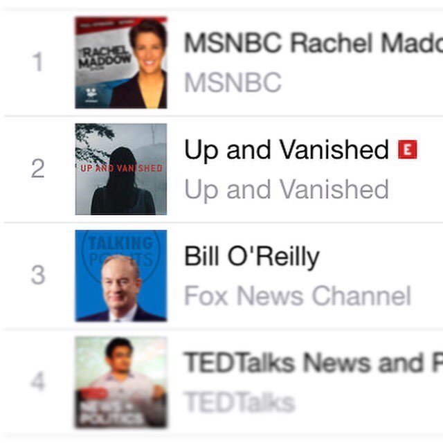Wow... What an awesome response from everyone. My Podcast @upandvanished is currently number 2 on iTunes. If you haven't already, please click the link in my bio and take a listen 👍🏻 #upandvanished #taragrinstead #podcast