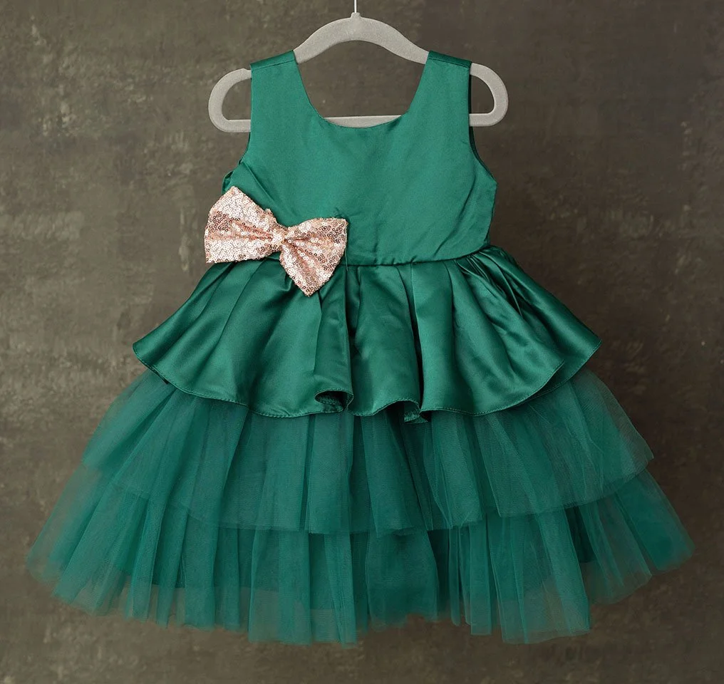 2-4t Emerald green toddler girls dress