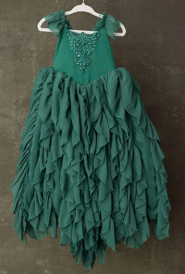 1y-6y Emerald green Dollcake girls dresses (2)