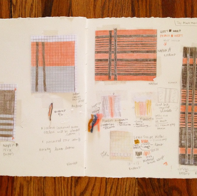 Sketchbook: A sampling of sketches and drawings of final designs for the collection