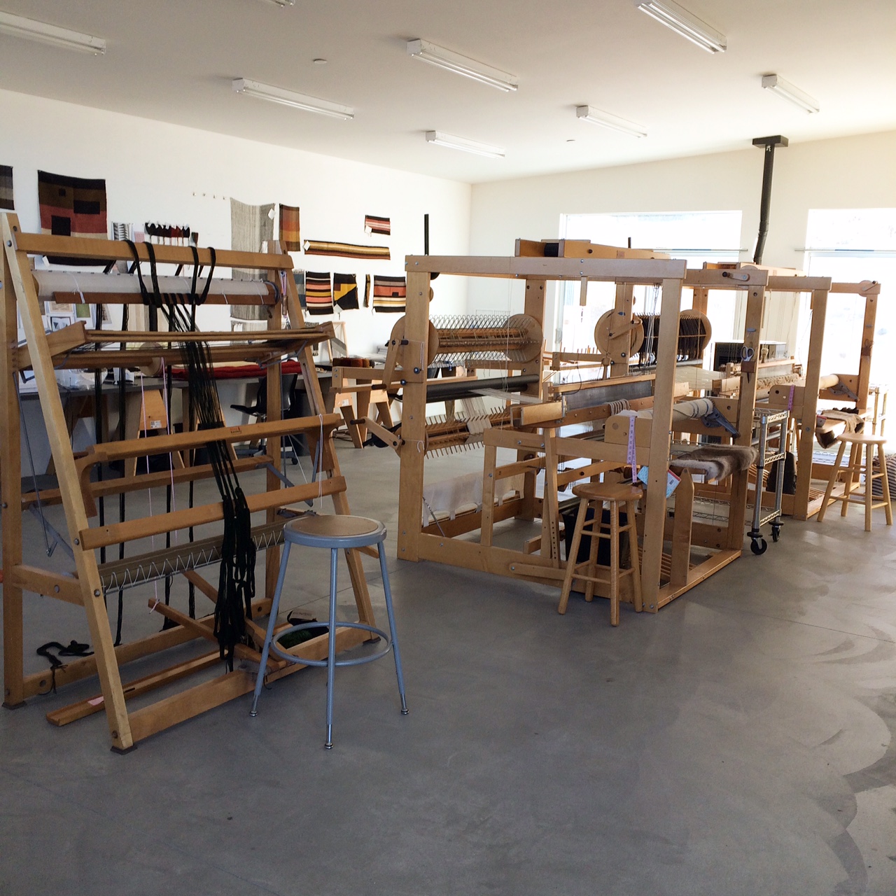 The weaving studio of Andrea Zittel at A-Z West in Joshua Tree, CA.