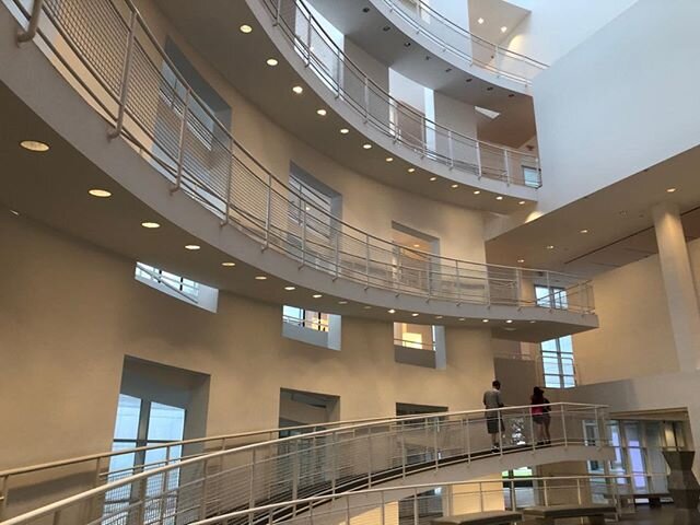 The High Museum&rsquo;s zig zag escalating atrium was designed by architect Richard Meier.