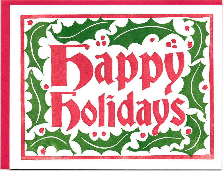 Happy Holidays - Holly