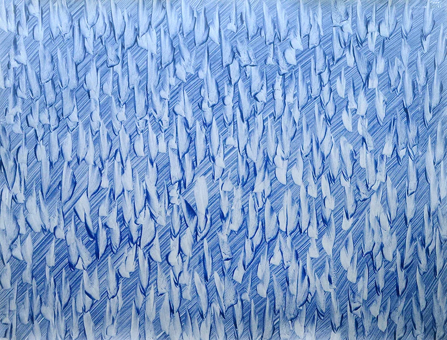 Indigo Tuft - Hand-Painted Pastepaper