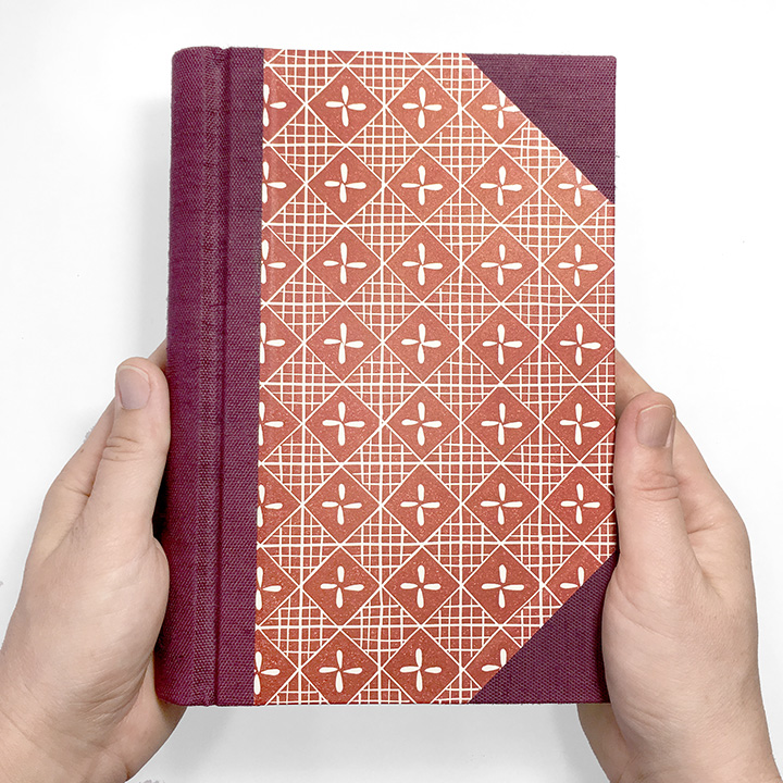 The Scribe Springback Journal in Merlot and Brick Red