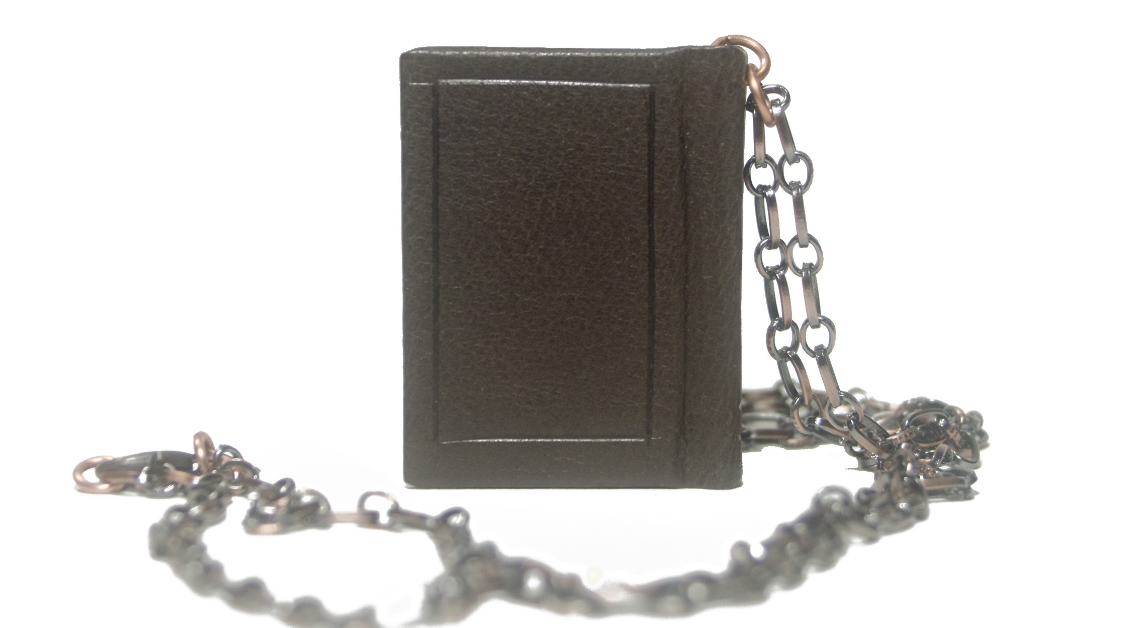 Handmade Leather Book Pendant Necklace