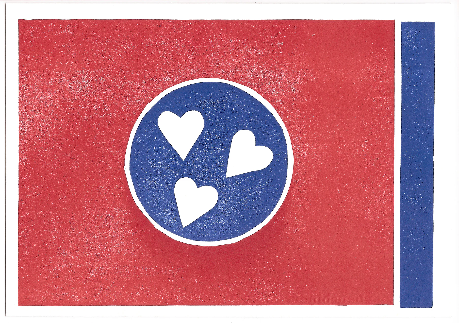 Tennessee Love Flag Postcard