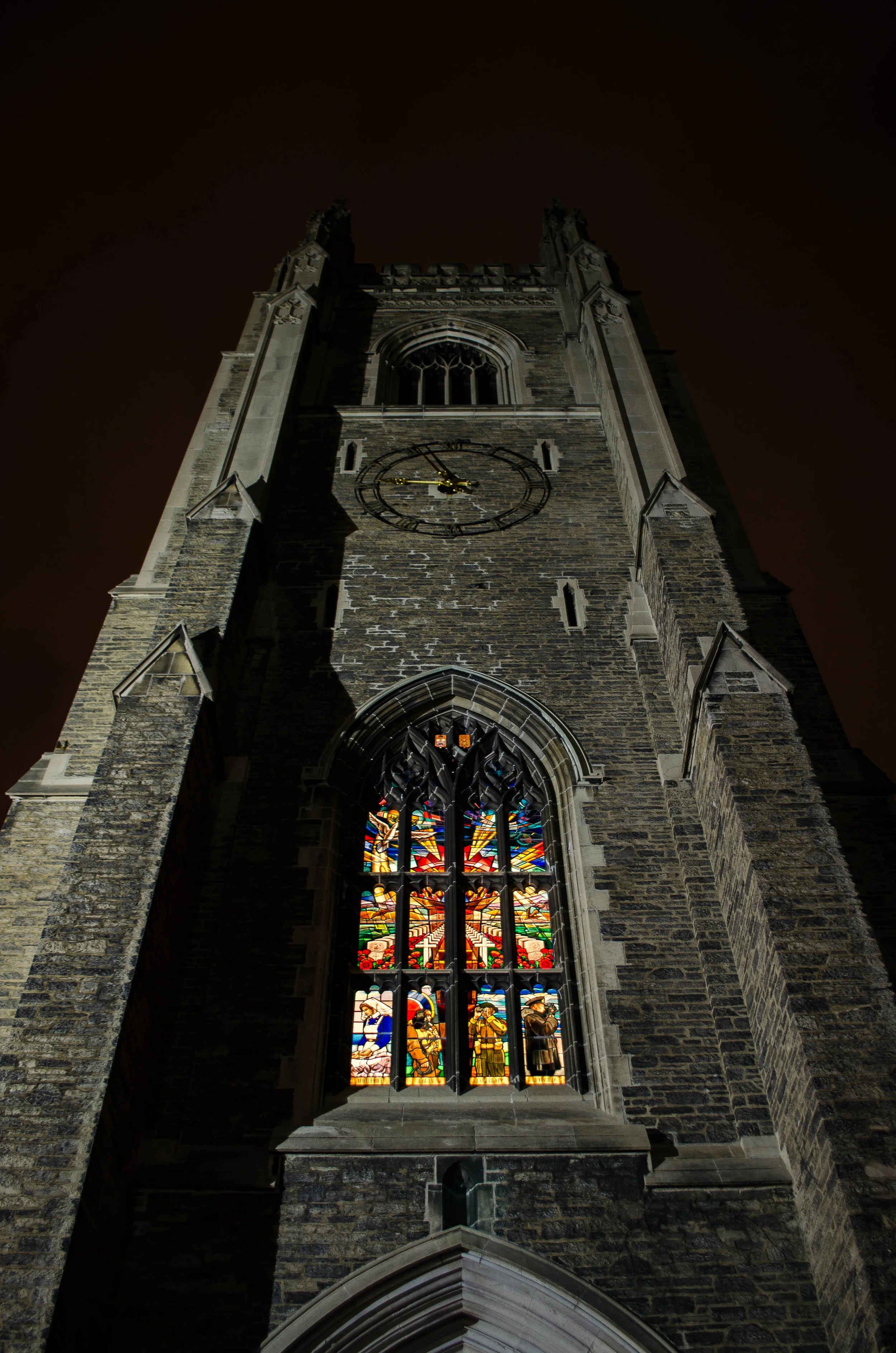  The twelve-panel stain glass window dedicated in 1995 is based off John McCrae's popular poem "In Flanders Fields"  
