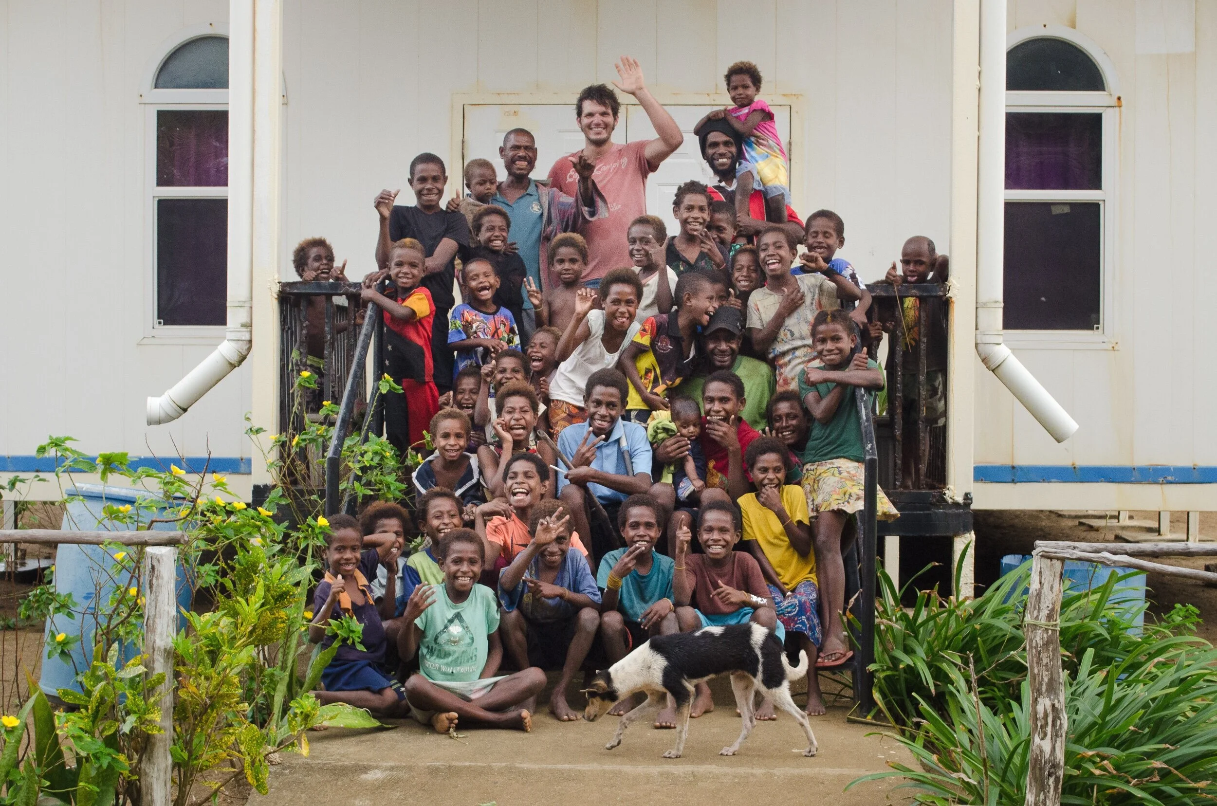 Paul and the majority of the children from the village of Dorogari