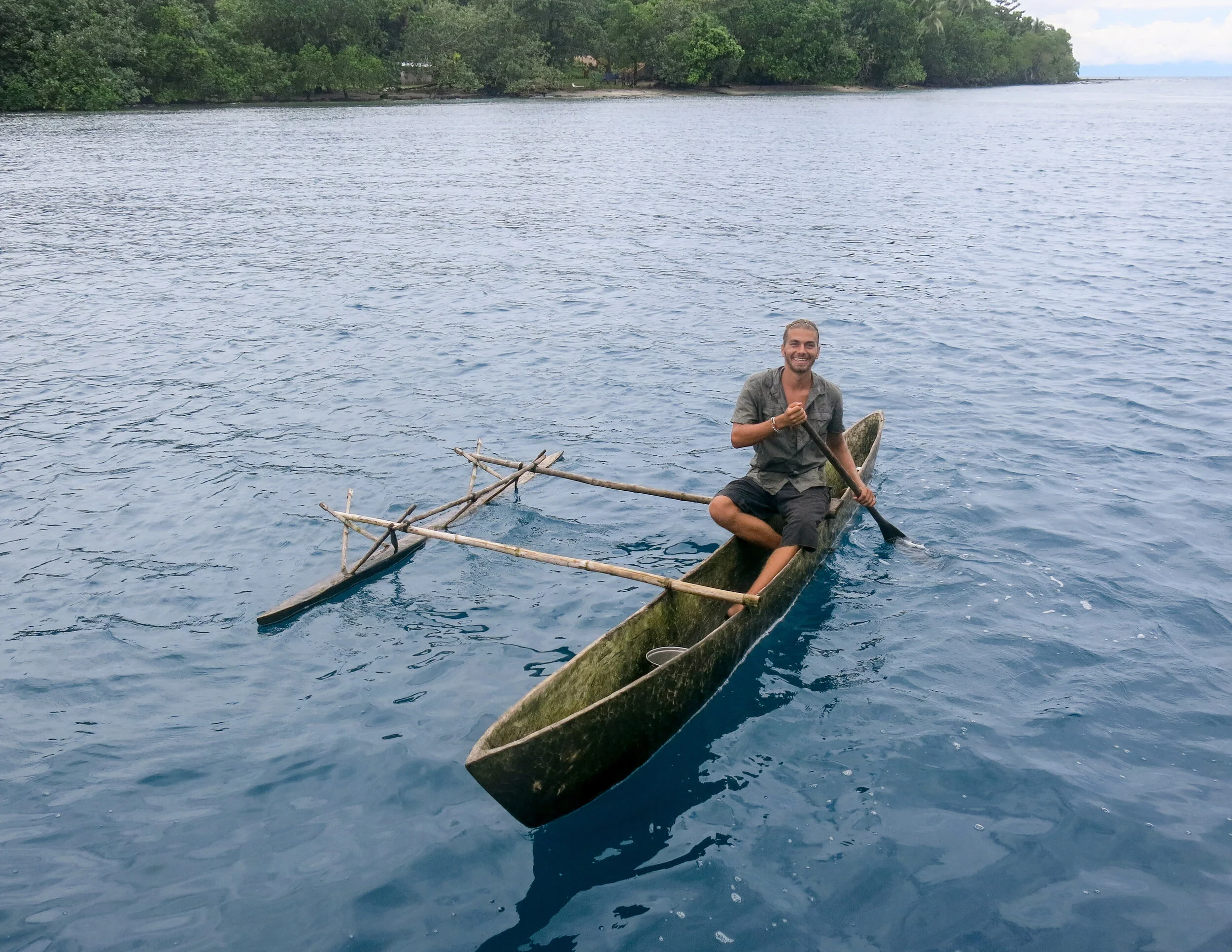 Trying out the local mode of transportation in Papua New Guinea. Photo by Chelsea Richards.