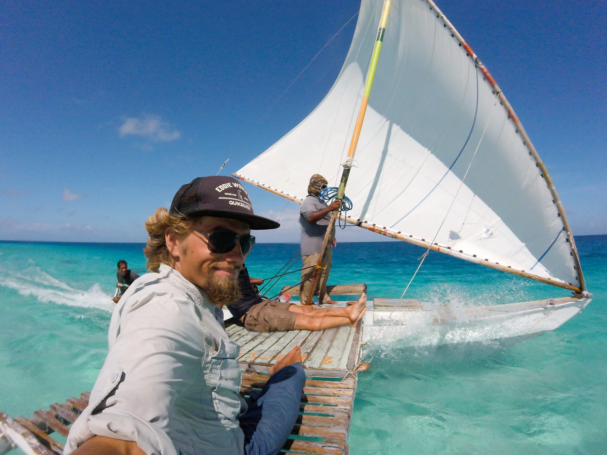 Day trip with some friends on Ailuk Atoll. Photo by Michael Chahley.