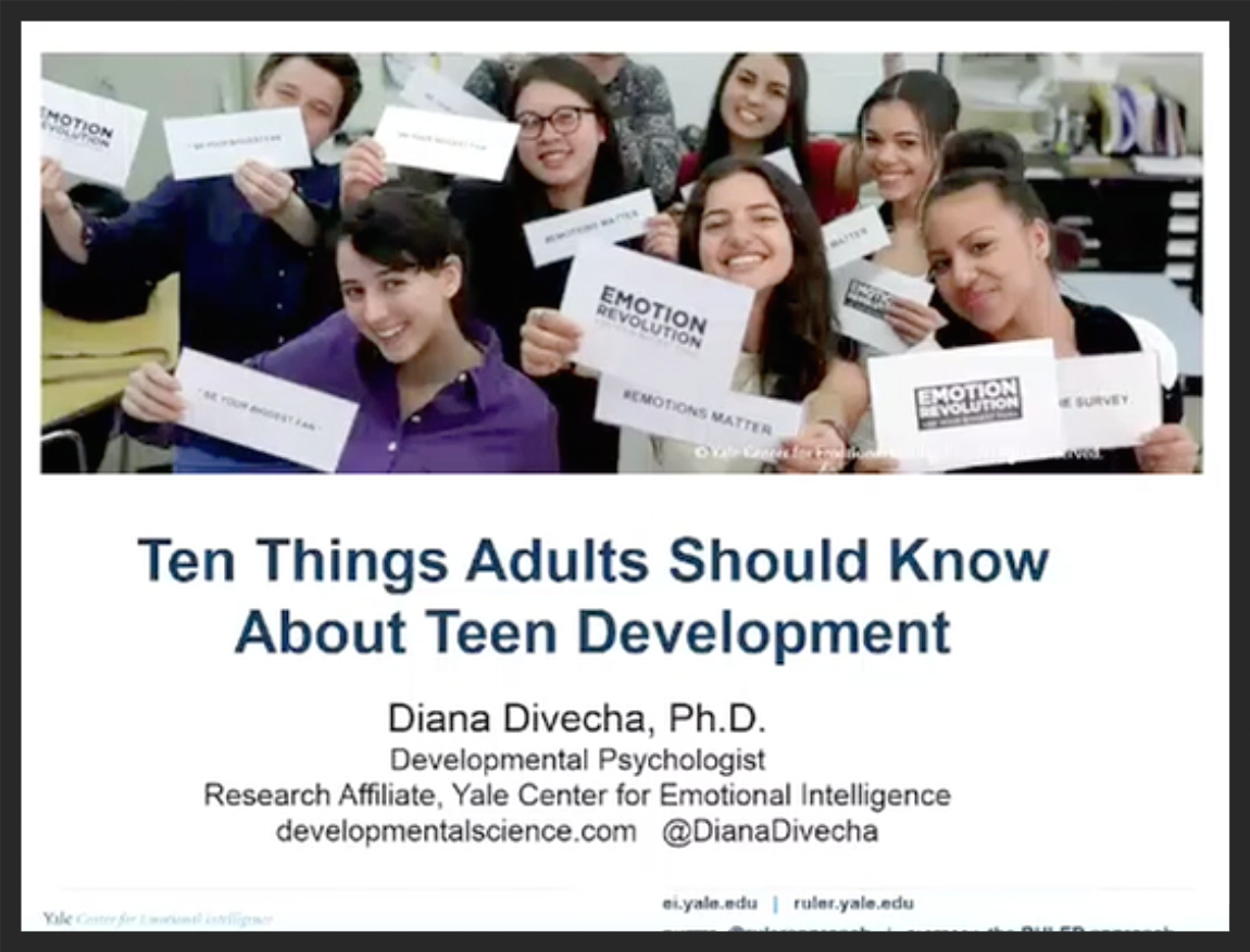 Ten Reasons Teens Need an Emotion Revolution: My Speech to Lady Gaga's Foundation and the Yale Center for Emotional Intelligence