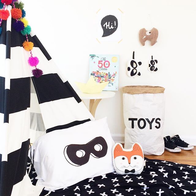 I spy a fox pillow in this cozy play corner! 🦊 Tap image for details! 💕