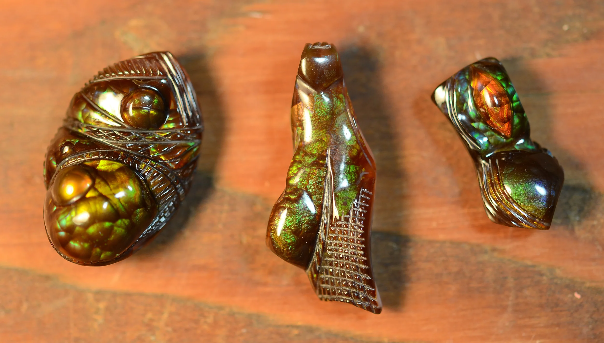 Firewrap Fire Agate Pendants