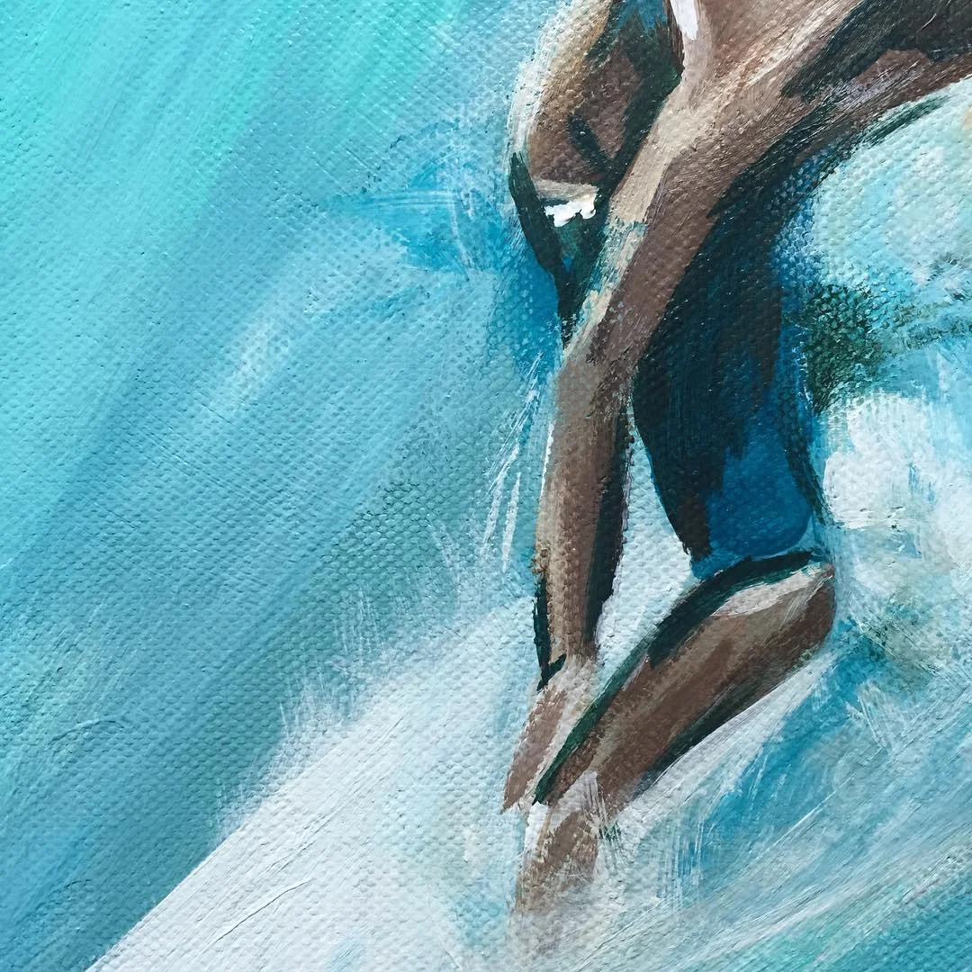 Detail shot of "Into the Blue"