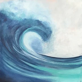 Big Blue Acrylic Painting