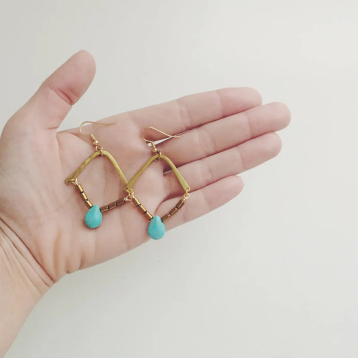 Mad Made Metals Turquoise Bohemian Earrings $48 @madmademetals // madmademetals.com