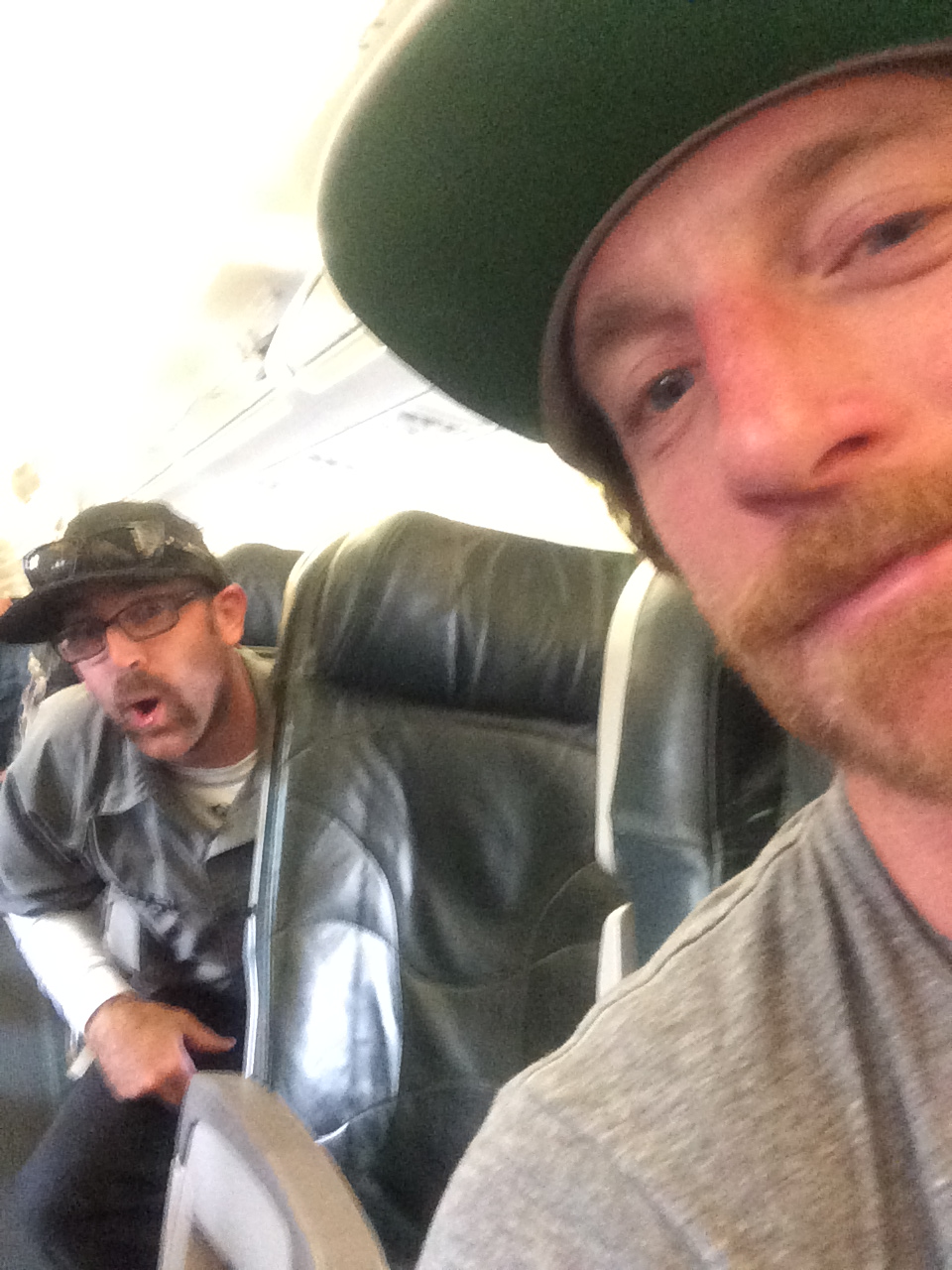 Alan and me on the plane