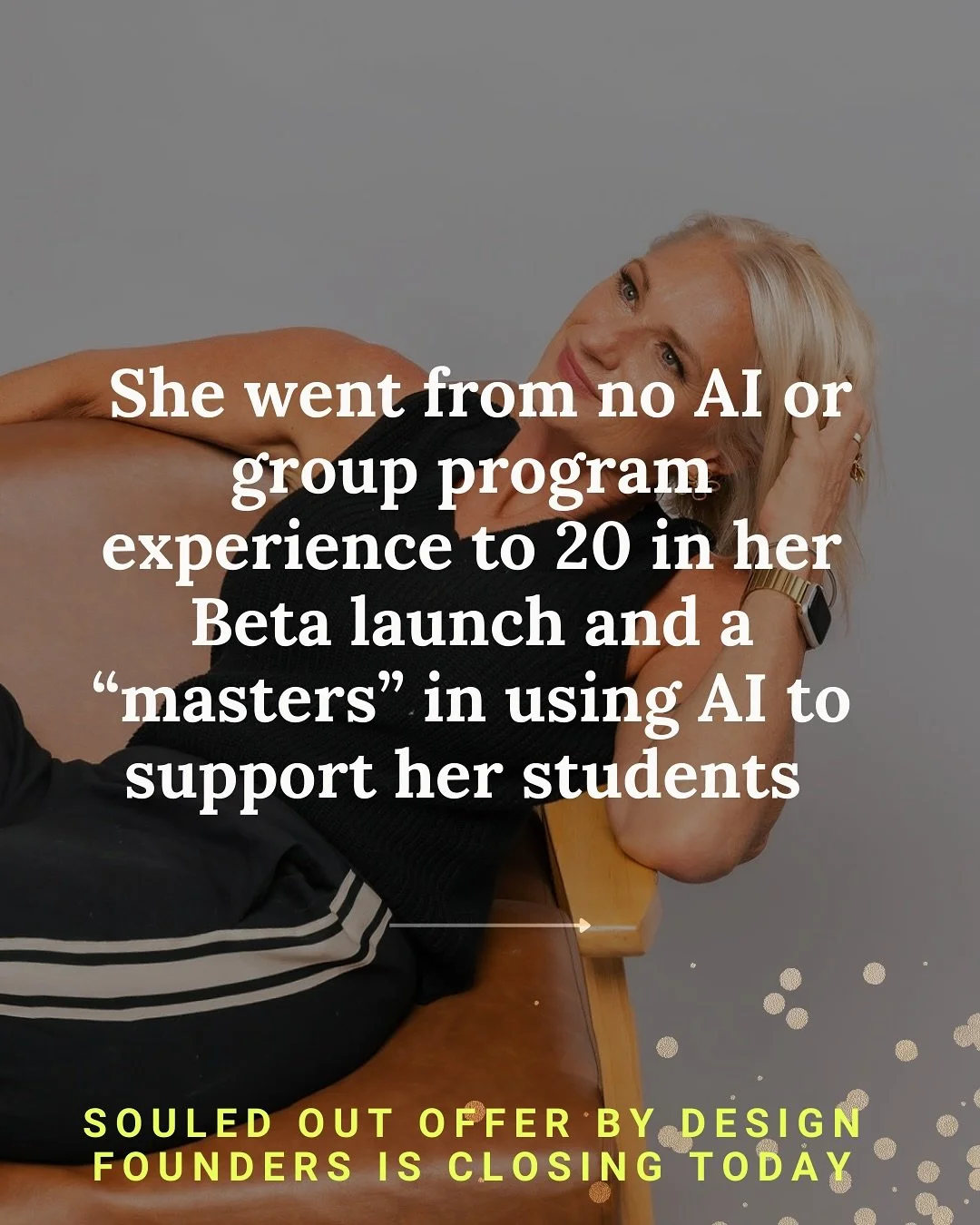 She almost didn&rsquo;t join.
👉 She&rsquo;d never run a group program before 👉 She was brand new to AI 👉 And she was worried Sellina (our AI Muse) wouldn&rsquo;t even work in German

But something in her knew she couldn&rsquo;t keep relying on 1:1