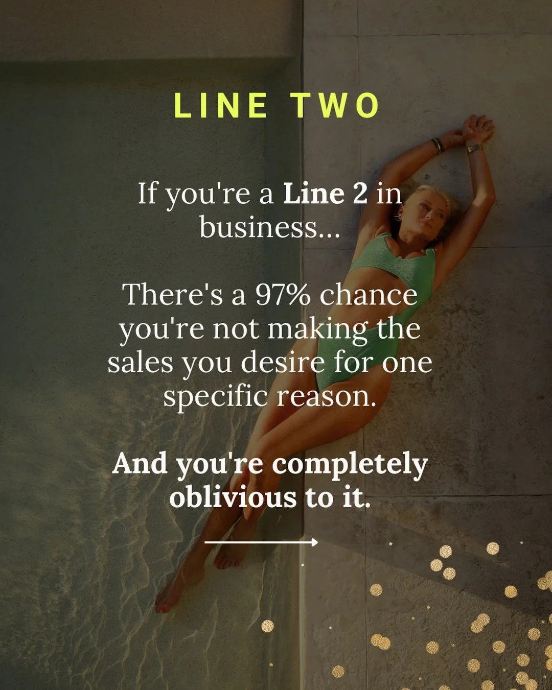The easier something is for you, the harder it is to sell. 

Nobody warns Line 2s about this.

Last week it looked like this. You quoted your price, then dropped it before they&rsquo;d even answered. A referral landed in your DMs and you thought &ldq