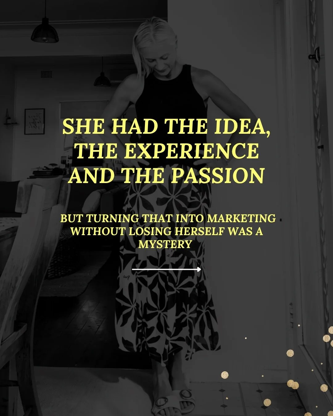 6 months.

Mona already had the vision, the expertise and a programme she deeply wanted to bring into the world.

What she didn&rsquo;t have was a way to say it that didn&rsquo;t feel like going against her own nature.

6 women joined her first launc