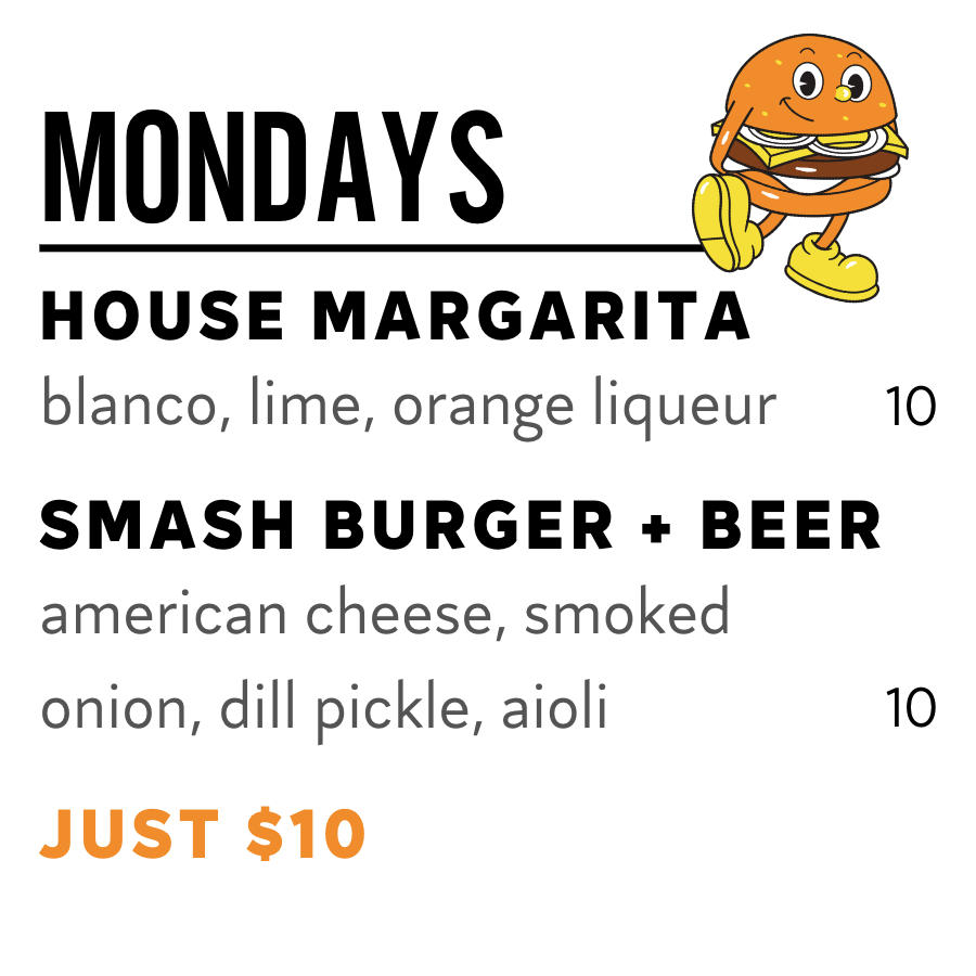 Monday smashburger + beer special // Westside