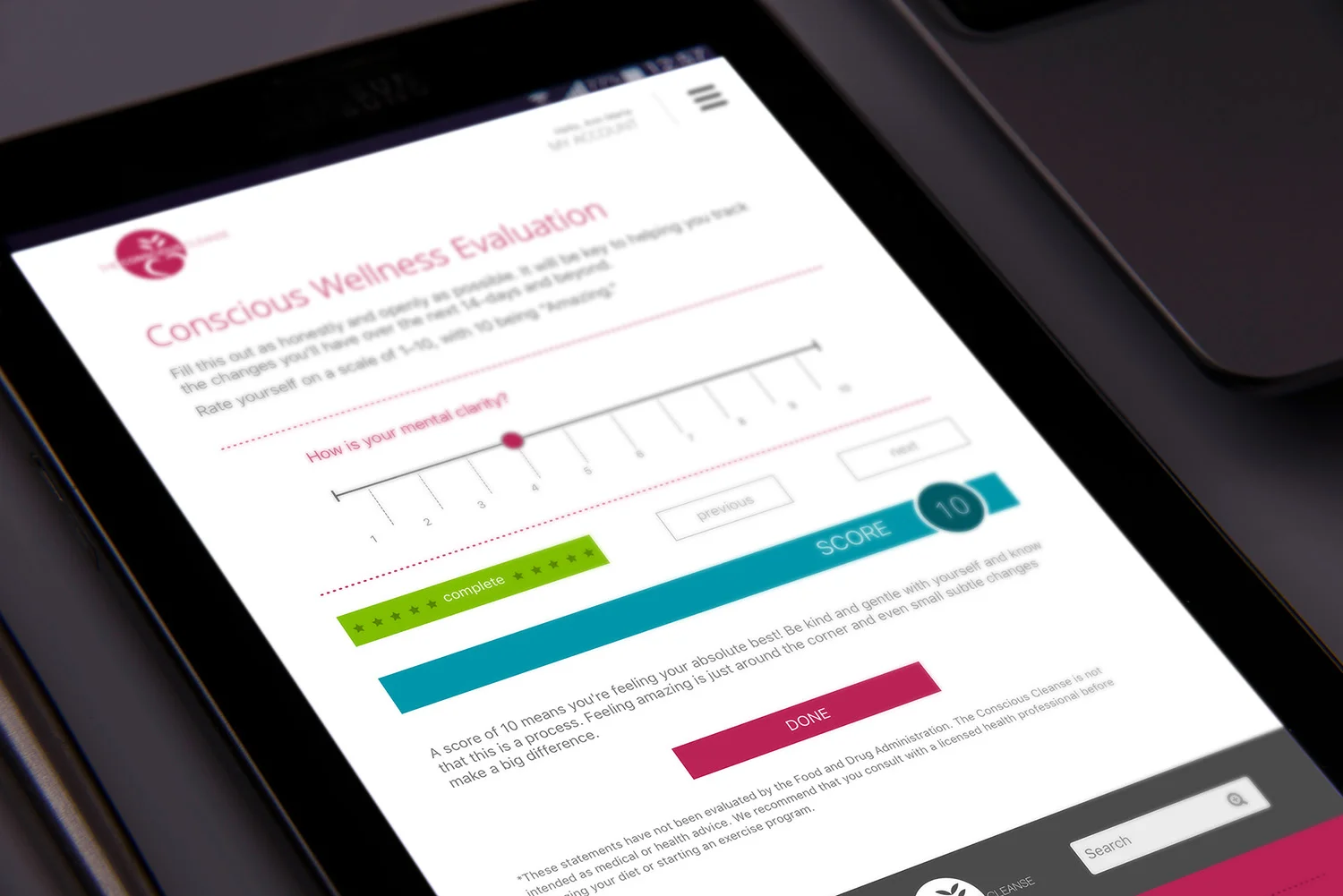 ^ wellness evaluation functionality