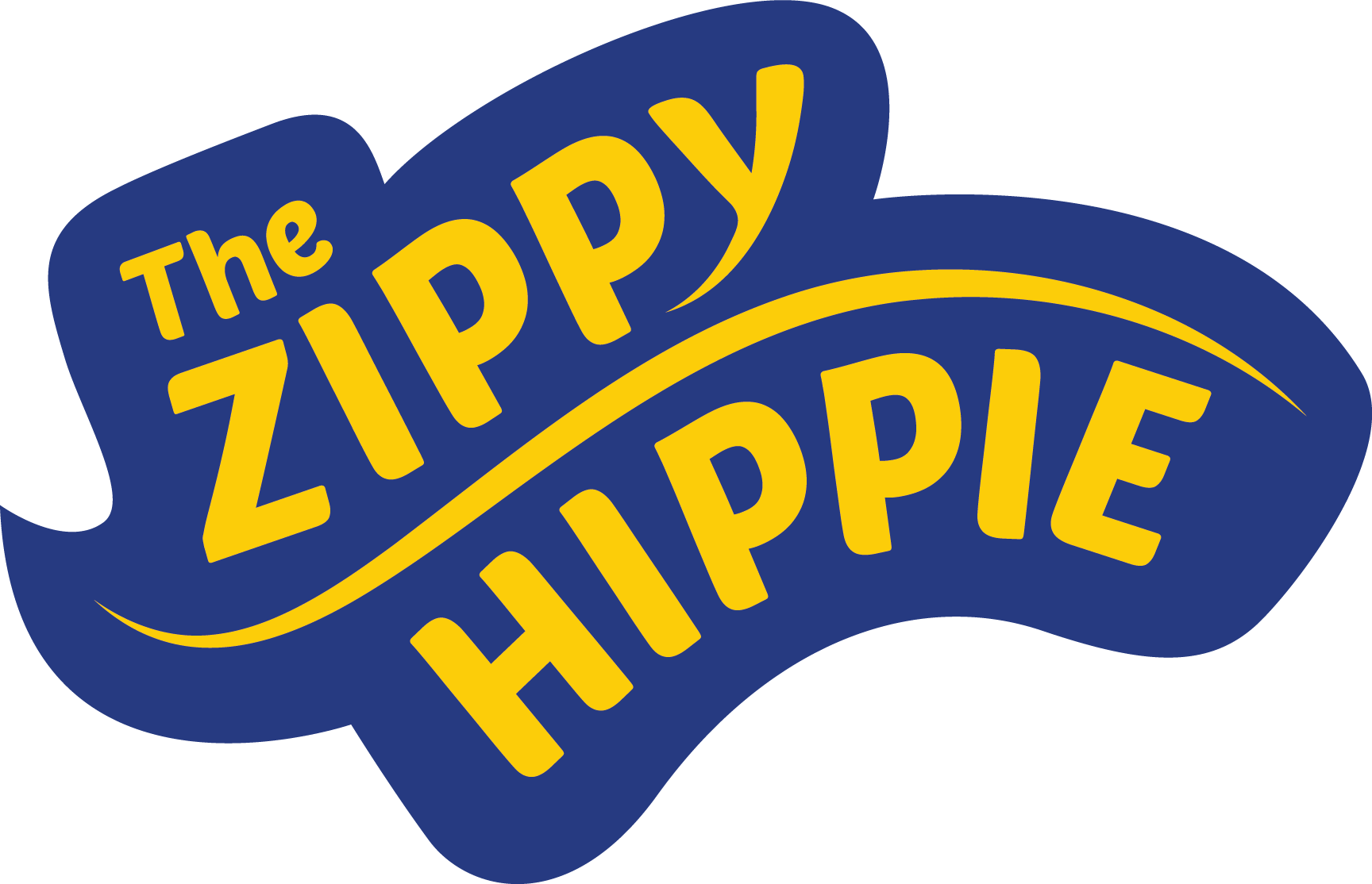 The Zipphy Hippie Logo in Blue