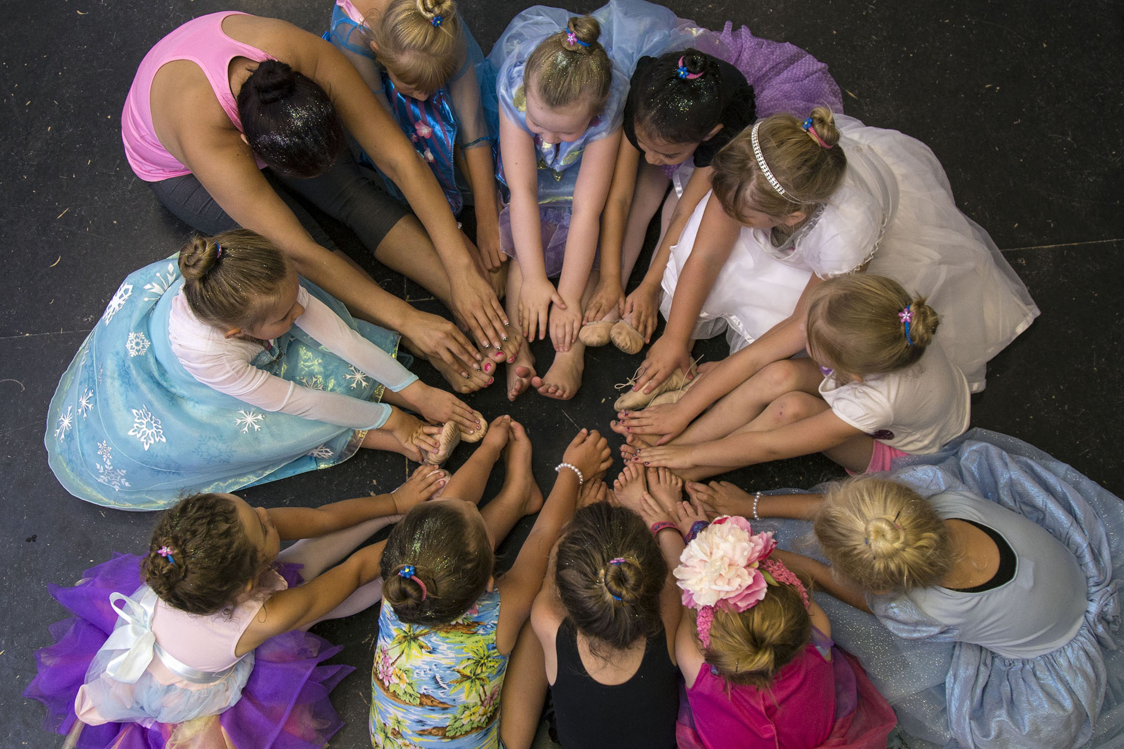  EUGENE, OR. Young girls attend Fairy Princess Dance Camp during their summer break. 