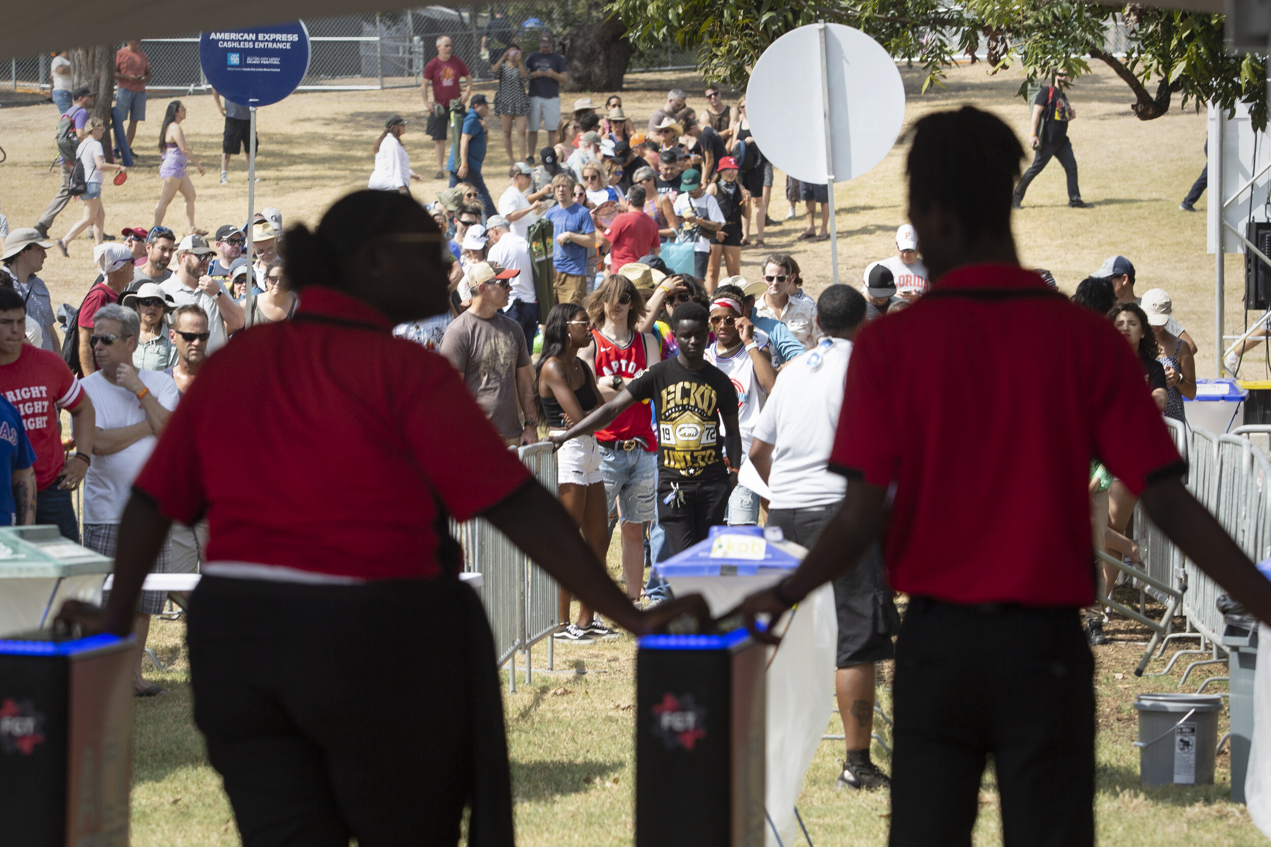  AUSTIN, TX. Crowds wait to enter ACL Music Festival on the first day of ACL 2019. 