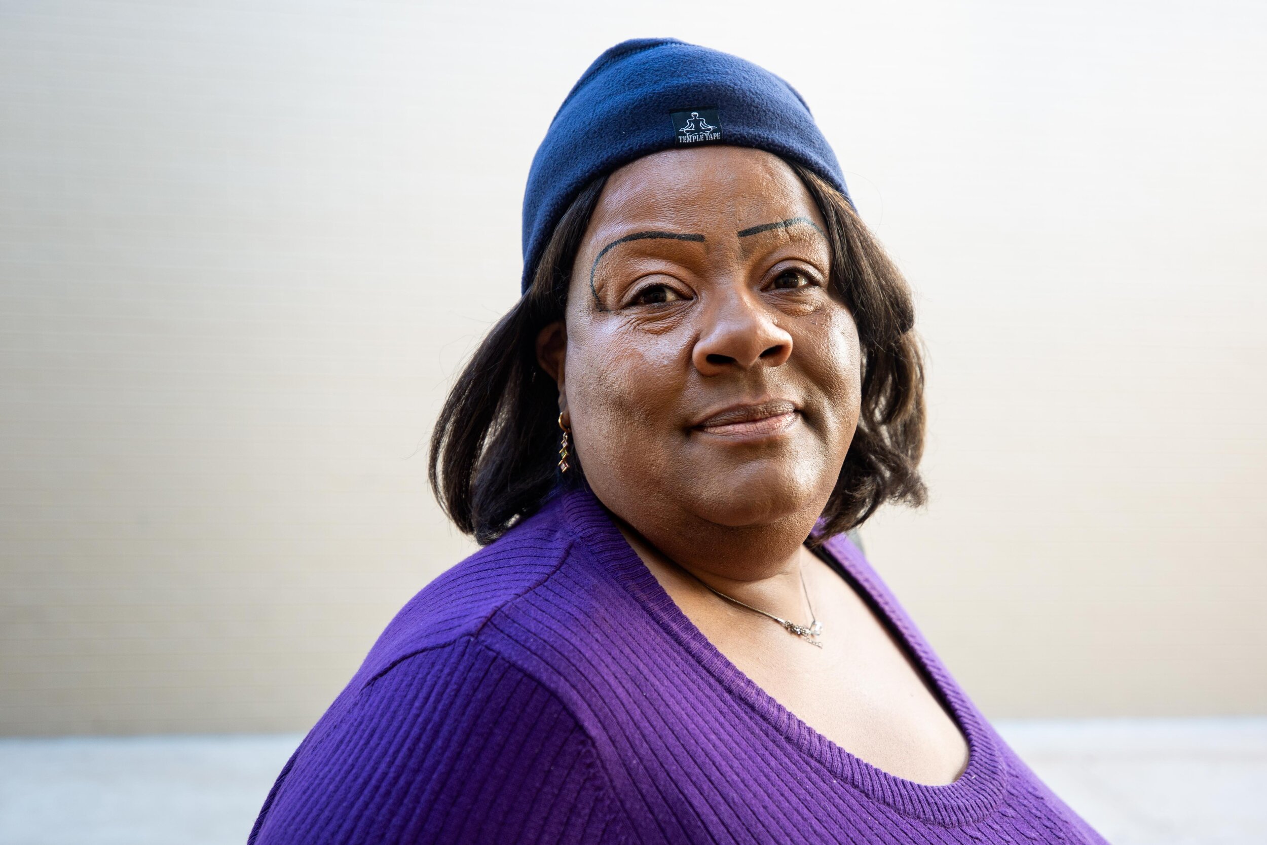  AUSTIN, TX. Dec. 7, 2020. Helen Davis has been living at a ProLodge – a city hotel-motel converted to emergency housing for at-risk homeless individuals who need a place to isolate. She worked at Goodwill before the pandemic started, but she since l