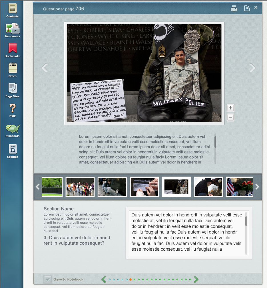 Image and Question Panel