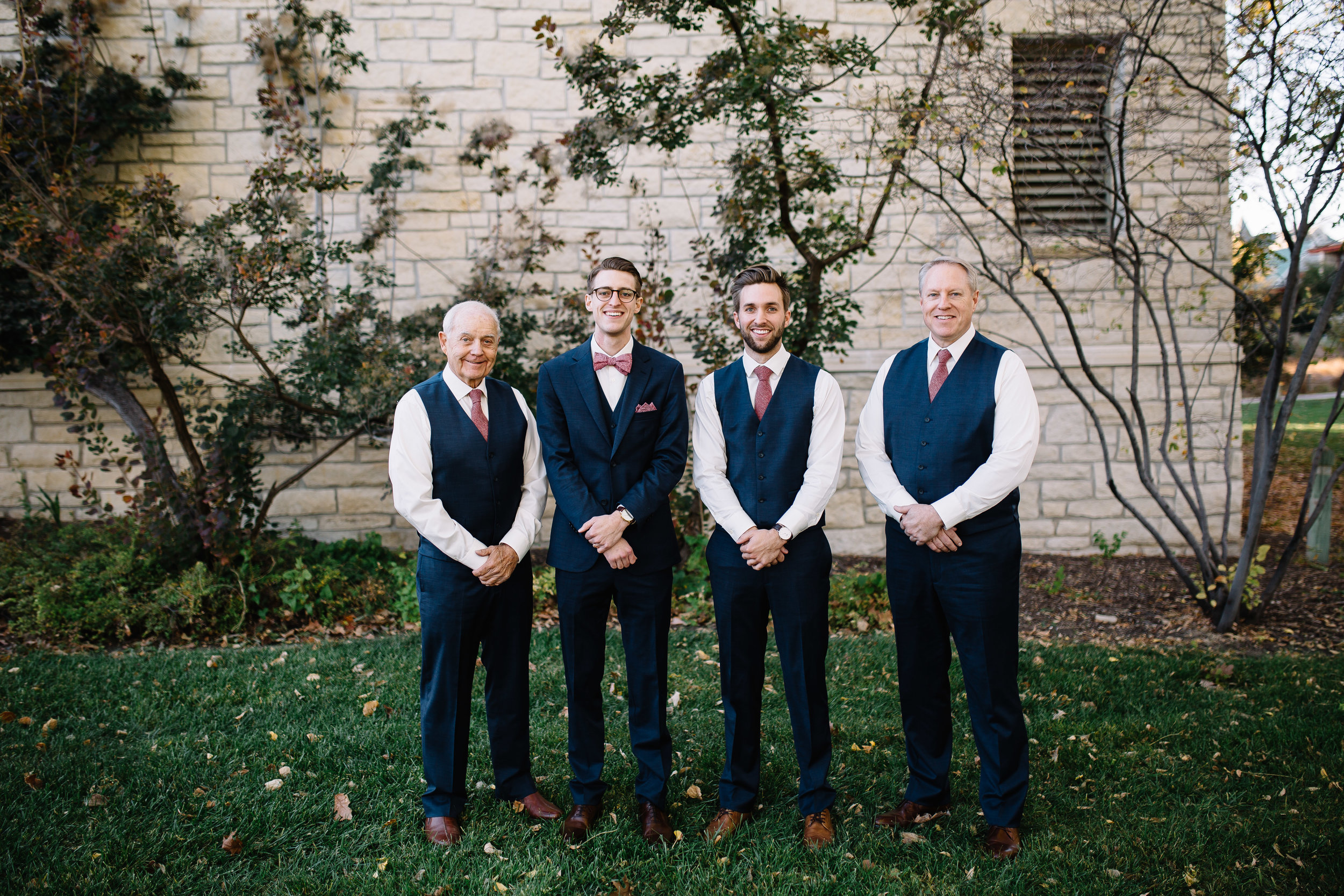 When your groom picks his groomsmen to be his big brother, father and grandpa - your heart kind of melts a bit.