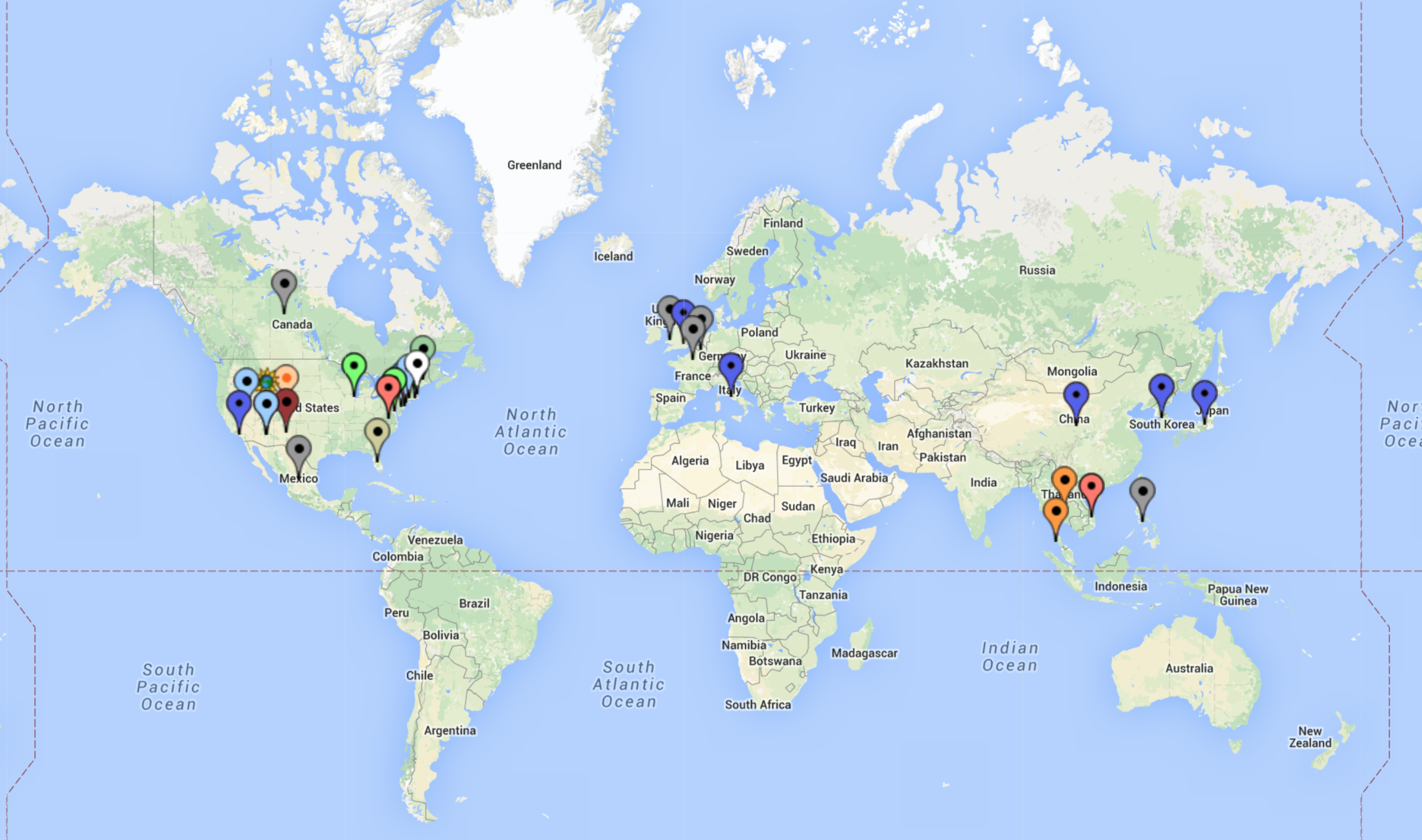 Countries I have lived and travelled