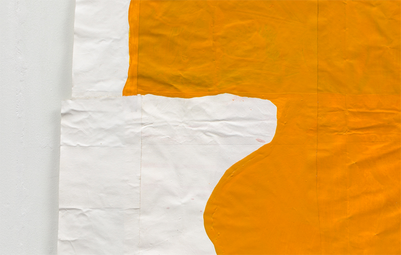 Disrupted Drawing 1, detail, 2013, acrylic, gouache, gesso on rice paper, 44 x 34.5"