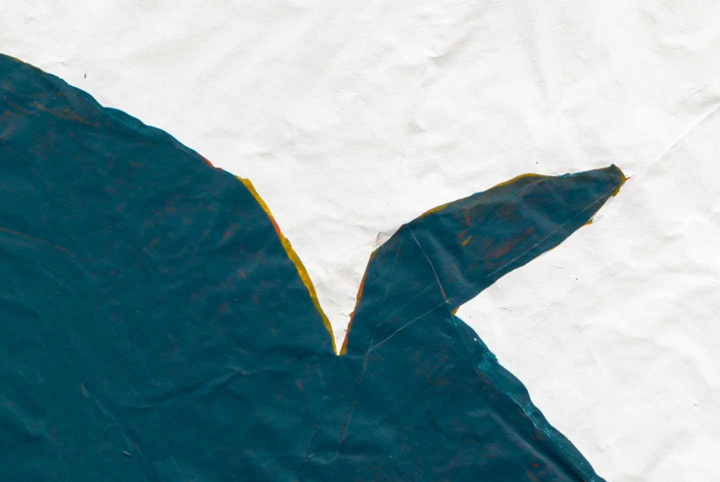 Disrupted Drawing 17, detail, 2013, gesso, acrylic and gouache with collage on rice paper, 38 x 45 1/2"
