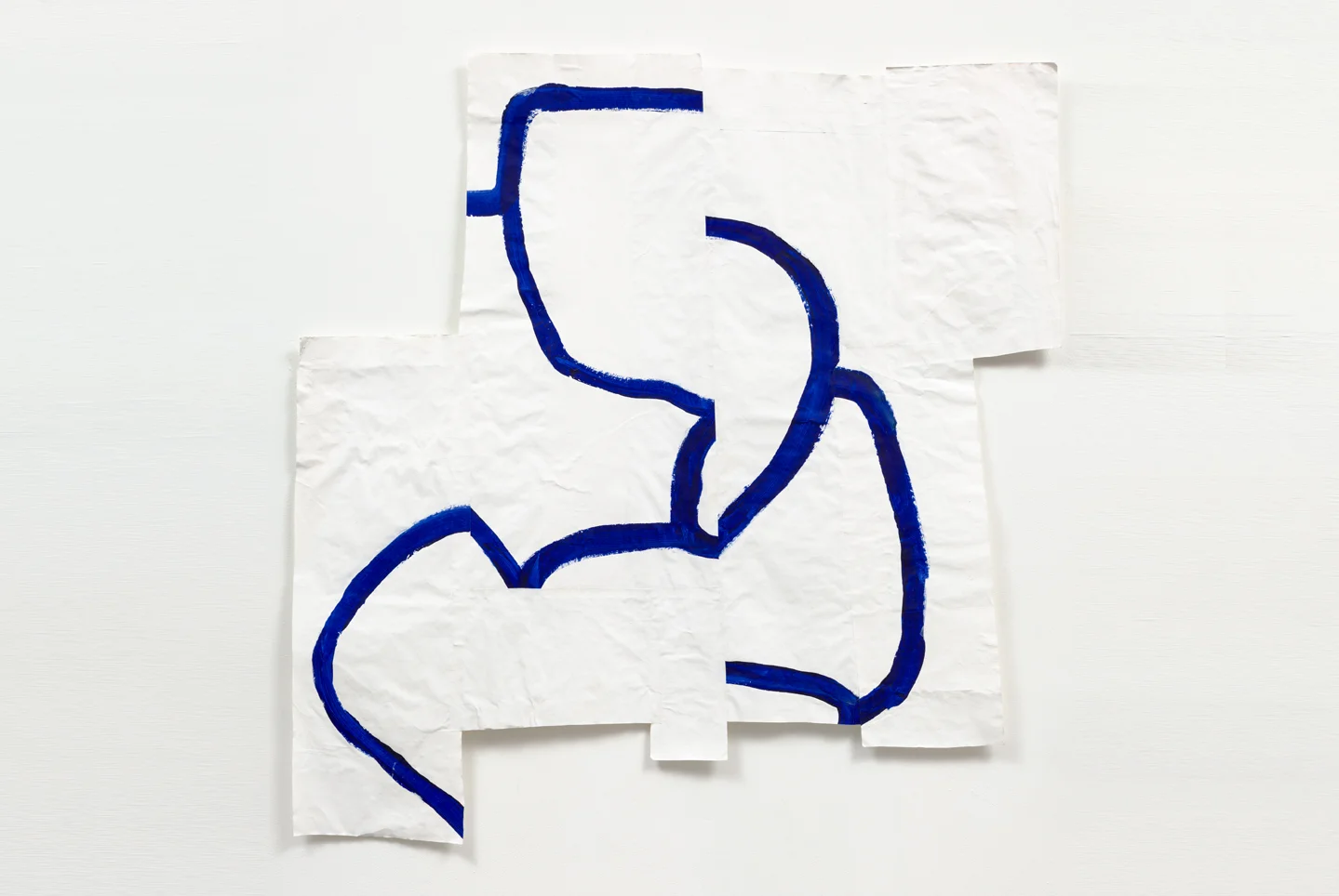 Disrupted Drawing 7, 2013, acrylic, gouache, gesso on rice paper, 41 x 41.5"