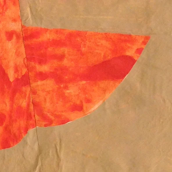 Disrupted Drawing Small 9, detail, 2015, gesso and acrylic on rice paper, 12.75 x 10.5"